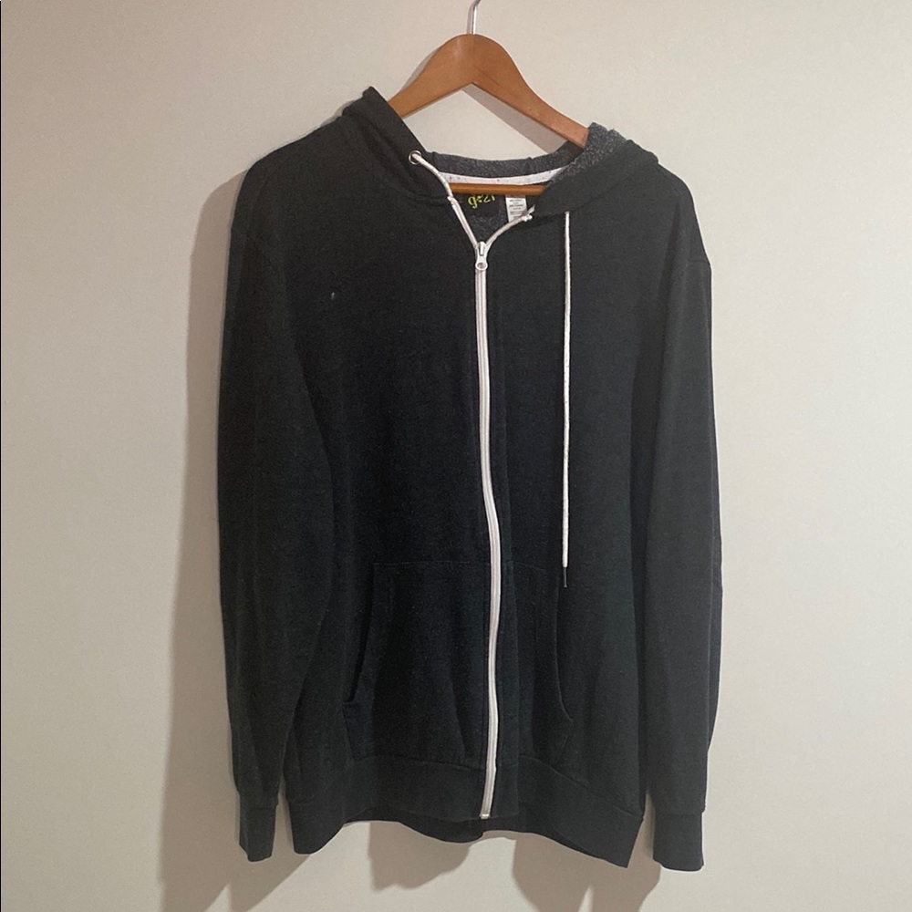 Walmart Black Zip Up Sweater Lightweight Casual